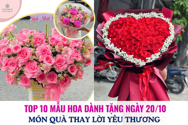 Top 10 mẫu hoa dành cho ngày 20/10 đẹp nhất 2025